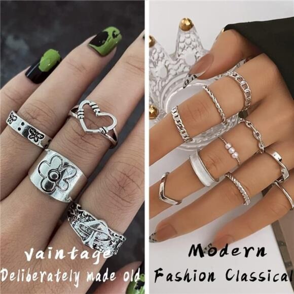 36 PC Silver Plated Jewelry Set With 3 Necklace, 12 Bracelet, 7 Ear Cuffs - Picture 5 of 8